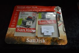 *SANDISK 64GB ULTRA SD 2PK
