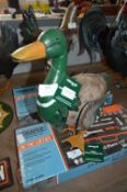 *PAINTED METAL GARDEN DECORATION - DRAKE