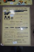 *PRINTED METAL SIGN - COGSWELL & HARRISON GALLERY RIFLES
