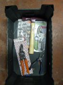 *Small Box of Tools; Slate Hammer, Tin Snips, etc.