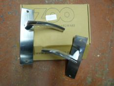 *Pair of Chrome Amalfi Lever Latch Door Handles