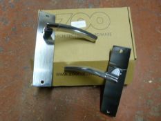 *Pair of Chrome Amalfi Lever Latch Door Handles