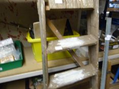 Set of Seven Tread Wooden Steps