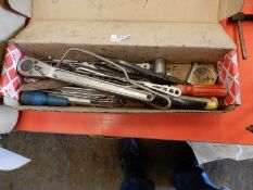 *Box of Assorted Hand Tools Including 1/2