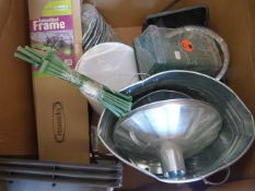 *Small Pallet of Garden Items Including Bin Lids,