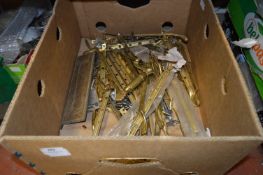 Box of Brass Window Latches, Handles, etc.