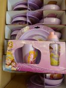*Box of 12 Disney Princess Bowl Plate and Bottle S