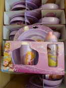 *Box of 12 Disney Princess Bowl Plate and Bottle S