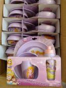 *Box of 12 Disney Princess Bowl Plate and Bottle S