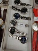 Box Containing 5 Gents Watches with Stainless Stee