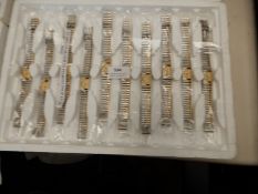 Ten Ladies Fashion Watches with Bimetal Straps