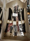 Box Containing Ladies Fashion Watches with Faux Le