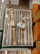 Box Containing 10 Yellow Metal Gents Wristwatches