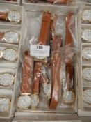 Box Containing 10 Ladies Fashion Watches with Tan