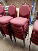 Six Stackable Square Framed Banqueting Chairs with
