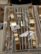 Box Containing 10 Yellow Metal Gents Wristwatches