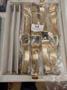 Box Containing 10 Yellow Metal Fashion Watches