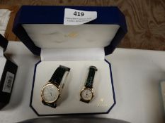 Presentation Box Containing Ladies & Gents Matchin