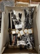 Box Containing Ladies Fashion Watches with Faux Le