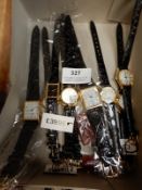 Box Containing Ladies Fashion Watches with Faux Le