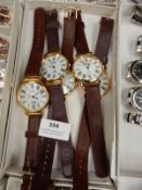 Box Containing 5 Large Faced Fashion Watches with