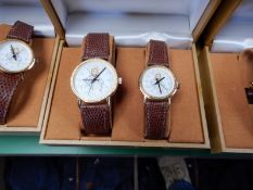 Two Sets of Ladies & Gents Matching Watches In Pre