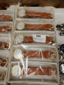 Box Containing 10 Ladies Fashion Watches with Tan