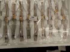 Ten Ladies Fashion Watches with Bimetal Straps