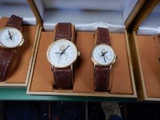 Two Sets of Ladies & Gents Matching Watches In Pre