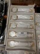 Box Containing 10 Ladies Wristwatches with White F