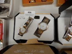 Presentation Box Containing Ladies & Gents Matchin