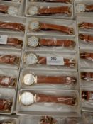Box Containing 10 Ladies Fashion Watches with Tan