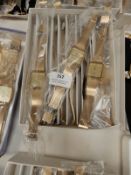 Box Containing 10 Yellow Metal Fashion Watches