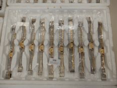 Ten Ladies Fashion Watches with Bimetal Straps