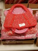 Box Containing 10 Beaded Handbags