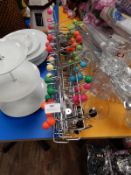 Eight Sets of Chrome Coat Hooks