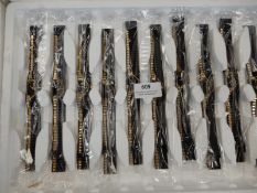 Ten Ladies Fashion Watches with Bimetal Straps