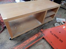 Light Beech Mobile Display Unit