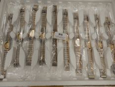 Ten Ladies Fashion Watches with Bimetal Straps