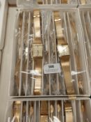 Box Containing 10 Yellow Metal Gents Wristwatches