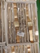 Box Containing 10 Yellow Metal Gents Wristwatches