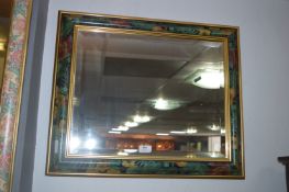 Floral Framed Bevelled Edge Wall Mirror