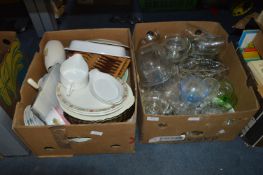 Two Boxes Containing a Quantity of Drinking Glassw