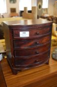 Small Apprentice Style Mahogany Jewellery Box with