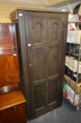 Oak Priory Style Wardrobe with Paneled Doors