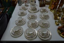 Floral and Gilt Decorated Tea Set