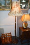 Oak Standard Lamp with Shade