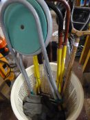 Shooting Stick, Two Folding Stools and a Pair of G