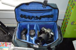 Nikon F60 Camera with Vivitar Series 1 210mm Lens,