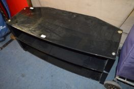 Black Glass Three Teir TV Unit